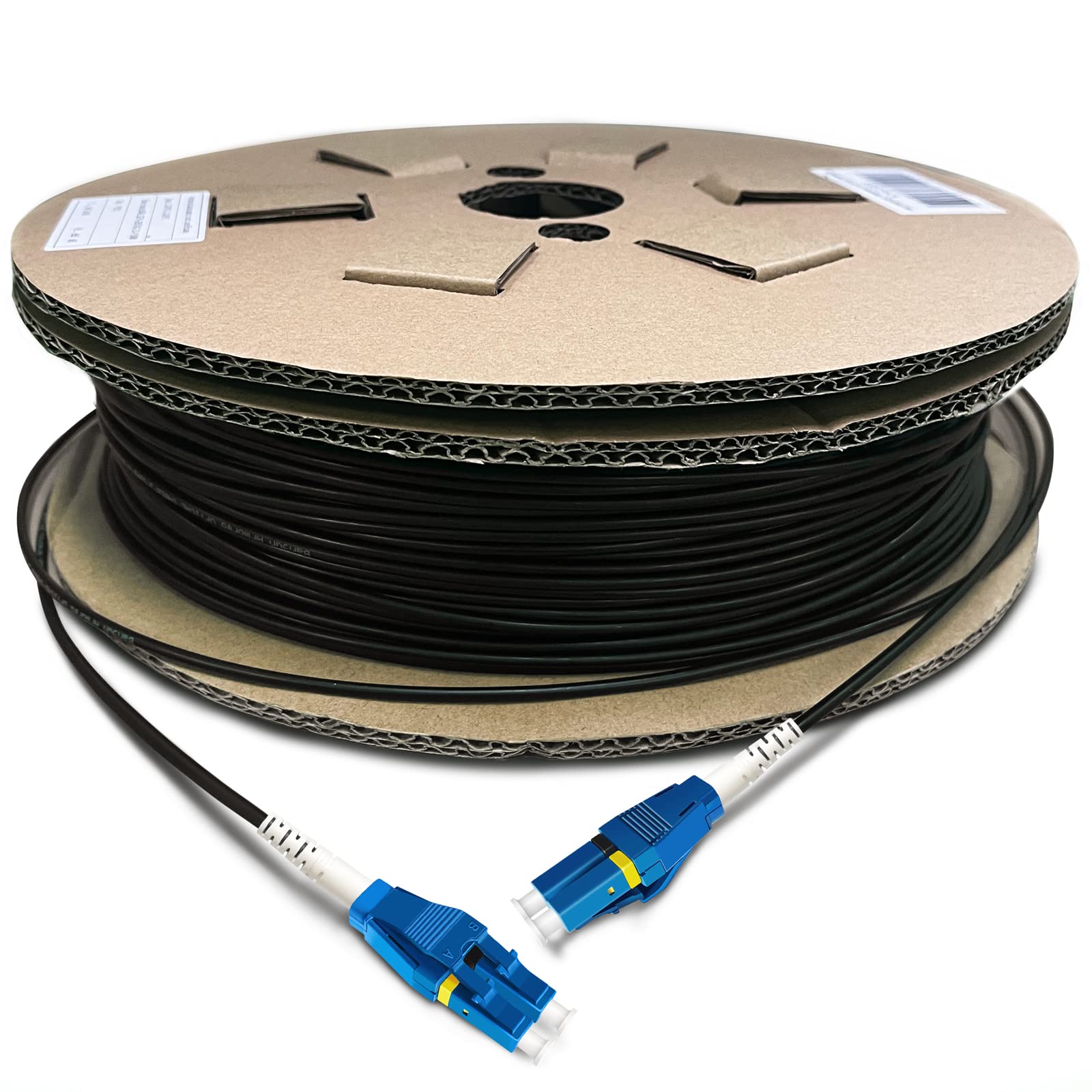 RiteAV - Uniboot LC to LC Outdoor Armored Fiber Patch Cable, Low Frict