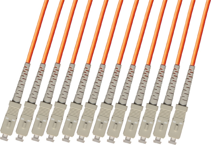 RiteAV - Direct Burial/Outdoor SC-SC 12-Strand Fiber Optic Cable - Multimode (50/125) - 50M