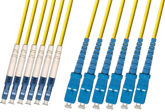 RiteAV - Direct Burial/Outdoor LC-SC 6-Strand Fiber Optic Cable - Singlemode (9/125) - 100M