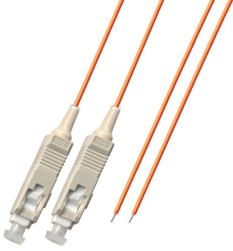 Ultra Spec Cables Fiber Optic Pigtail SC Multimode Duplex 1M (50/125) 2.0mm