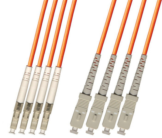 RiteAV - Direct Burial/Outdoor LC-SC 4-Strand Fiber Optic Cable - Multimode (50/125) - 150M