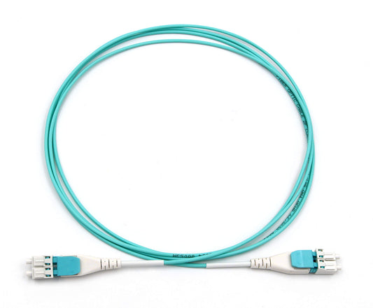 Ultra Spec Uniboot Multimode Duplex OM4 LC-UPC/LC-UPC Flat Clip Reverse Polarity High Density Fiber Optic Cable - 1 Meter