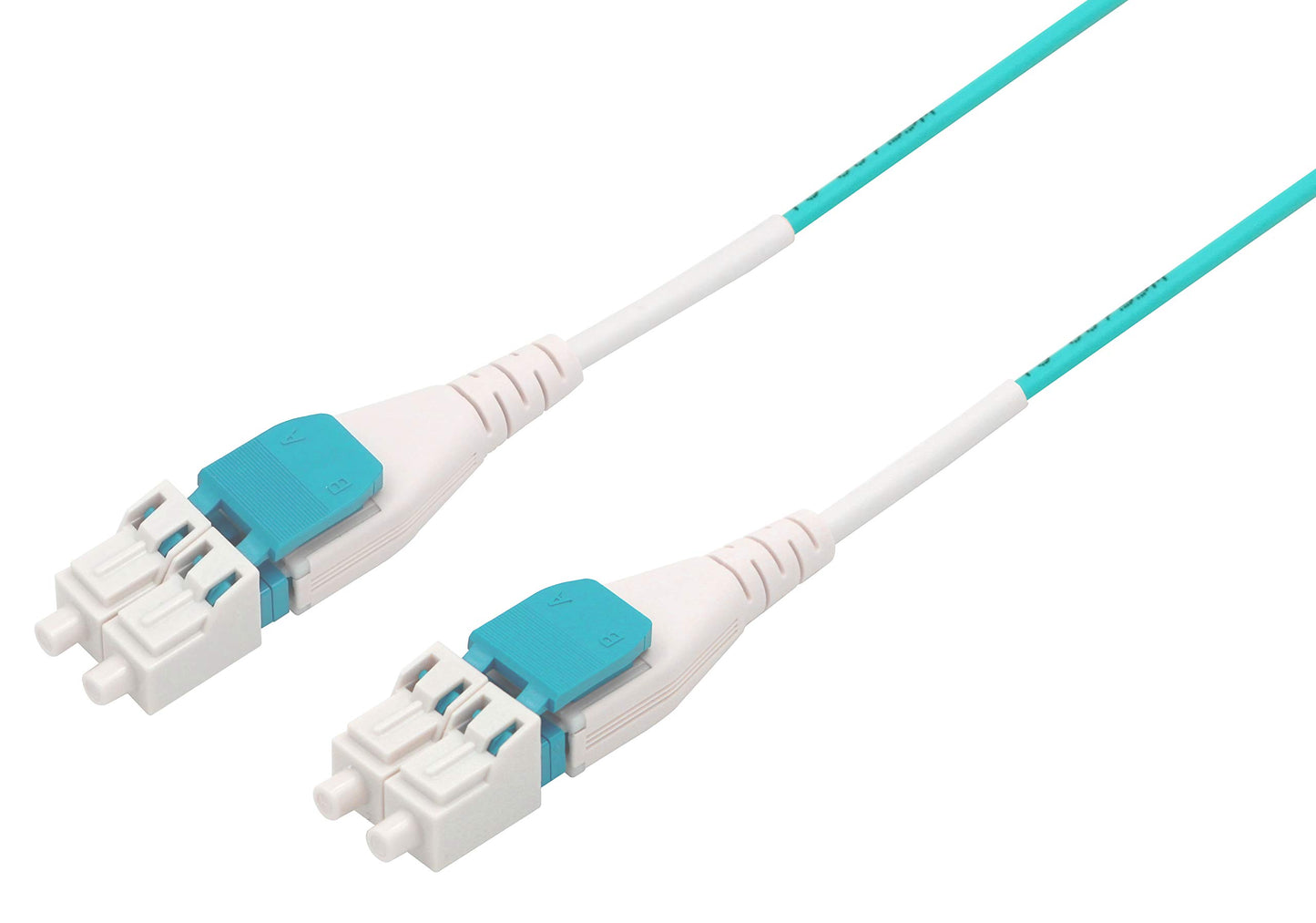 Ultra Spec Uniboot Multimode Duplex OM4 LC-UPC/LC-UPC Flat Clip Reverse Polarity High Density Fiber Optic Cable - 1 Meter