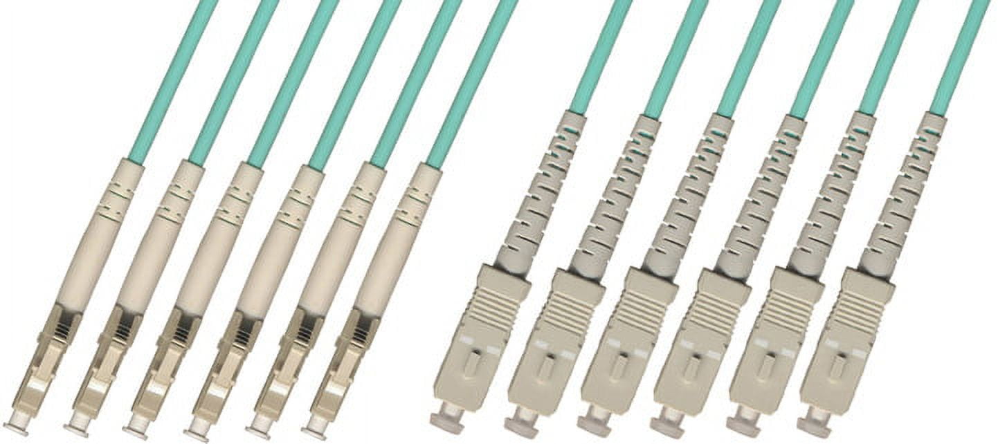 RiteAV - Direct Burial/Outdoor LC-SC 6-Strand Fiber Optic Cable - 10Gb Multimode (50/125) - 30M