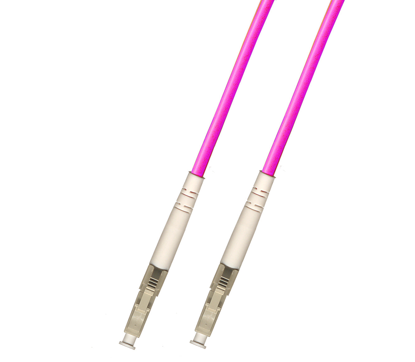 RiteAV 0.2M (7IN) 40Gb OM4 Multimode Simplex Fiber Optic Cable (50/125) - LC to LC - Magenta