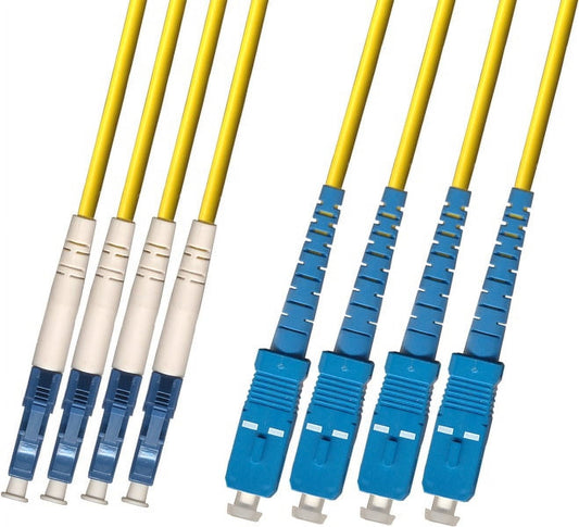 RiteAV - Direct Burial/Outdoor LC-SC 4-Strand Fiber Optic Cable - Singlemode (9/125) - 30M