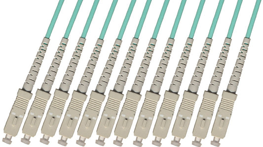 RiteAV - Direct Burial/Outdoor SC-SC 12-Strand Fiber Optic Cable - 10Gb Multimode (50/125) - 30M