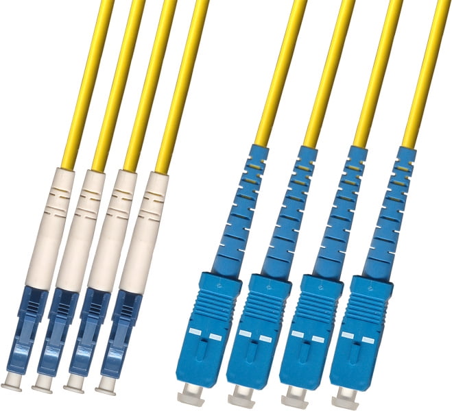 RiteAV - Direct Burial/Outdoor LC-SC 4-Strand Fiber Optic Cable - Singlemode (9/125) - 200M