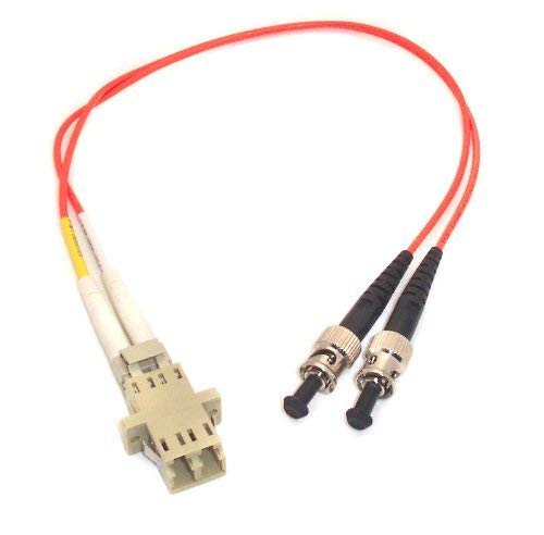 1ft Fiber Optic Adapter Cable LC (Female) to ST (Male) Multimode 62.5/125 Duplex