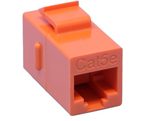 RiteAV CAT5E Keystone Jack Coupler Orange Female/Female