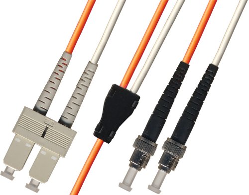 1M SC-ST Duplex Armored Multimode 50/125 Fiber Optic Cable