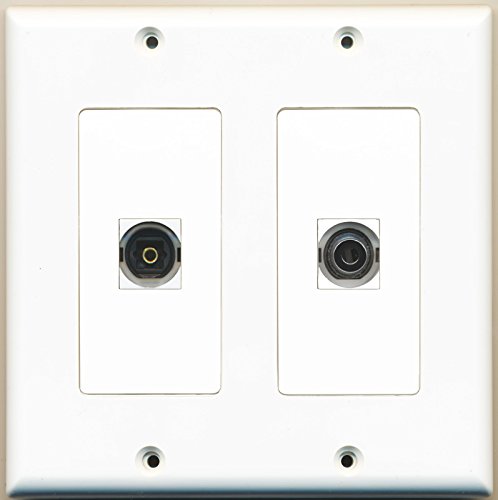 RiteAV - 1 Port Toslink 1 Port 3.5mm - Dual Gang Wall Plate