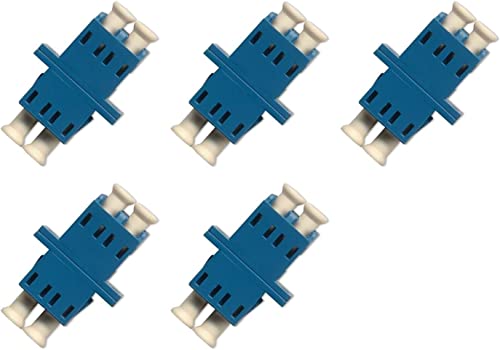 Fiber Optic Cable Adapter/Coupler LC-LC Duplex Singlemode 5 Pack