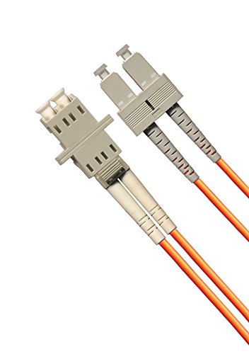 1ft Fiber Optic Adapter Cable LC (Female) to SC (Male) Multimode 62.5/125 Duplex