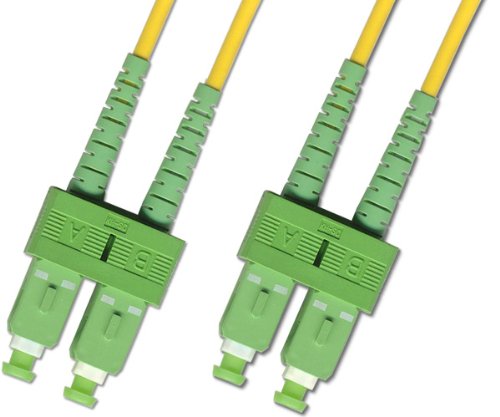 1M Singlemode Duplex Fiber Optic Cable (9/125) - SC/APC to SC/APC