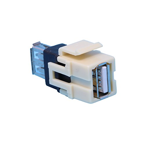 RiteAV USB 2.0 Keystone Jack Coupler A-A Female to Female - Ivory