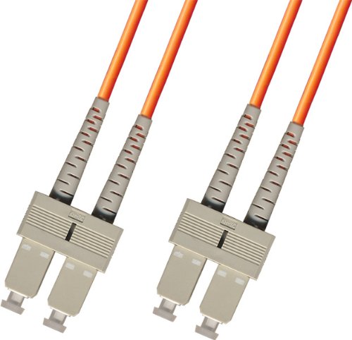 75 Meter OM1 Multimode Duplex Fiber Optic Cable (62.5/125) - SC to SC - Orange