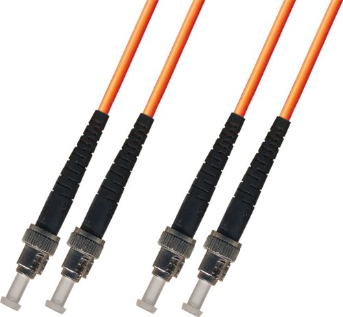 1ft Multimode Duplex Fiber Optic Cable (50/125) - ST to ST (0.3M)