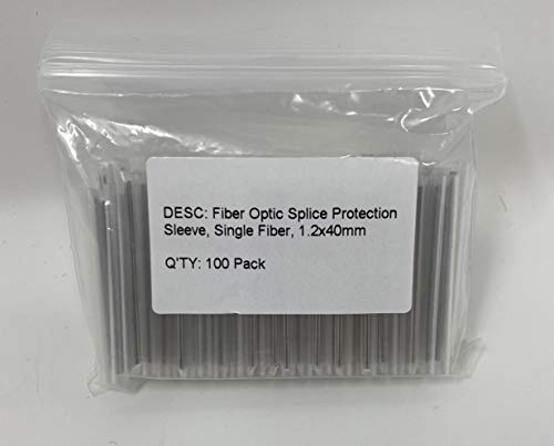 Ultra Spec Cables - Fiber Optic Splice Protection Sleeve, Single Fiber, 40mm (100 Pack)