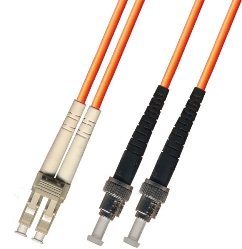 3 Meter Multimode Duplex Fiber Optic Cable (62.5/125) - LC to ST - Orange