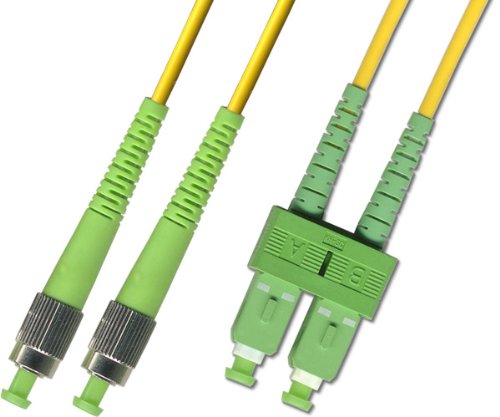 3M Singlemode Duplex Fiber Optic Cable (9/125) - FC/APC to SC/APC