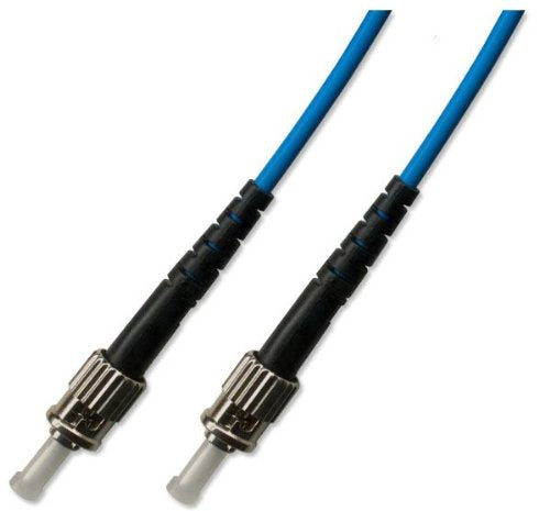 1M 9/125 Singlemode Simplex ST-ST LSZH Armored (Blue) UPC Fiber Optic Cable