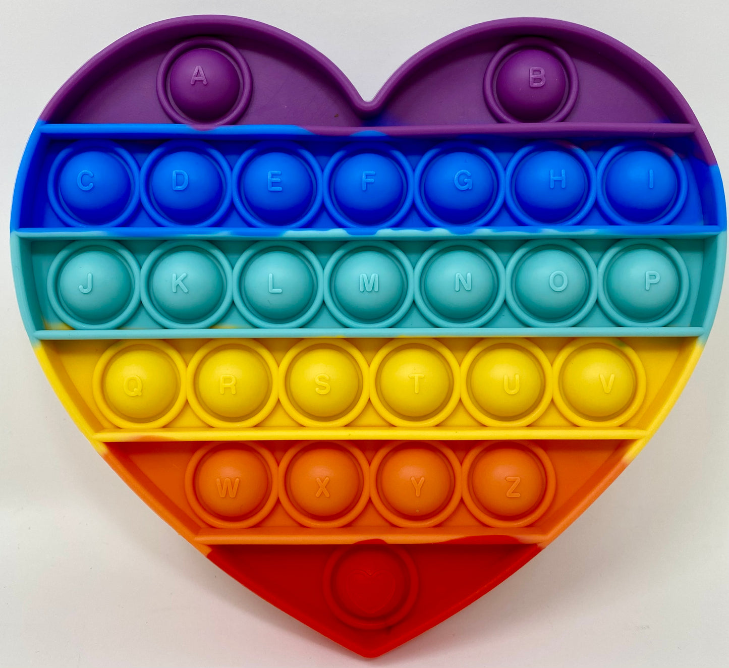 Fidget Silicone Sensory Toy Rainbow-Colored Shapes Multi-Pack (Heart, –  RiteAV